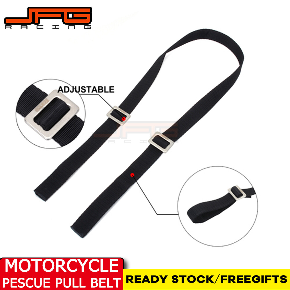 JFG racing Black Motorbke Universal Rescue Strap Pull Sling Belt For HONDA YAMAHA SUZUKI KAWASAKI KTM EXC SX XC XCF XCW XCFW 125 250 350 450 530 Beat Wave TMX Click XRM110 Mio Sight Sniper Nmax PCX YZF-R15 Skydrive Sport Raider Smash ราคา 171 บาท*ส่งฟรี