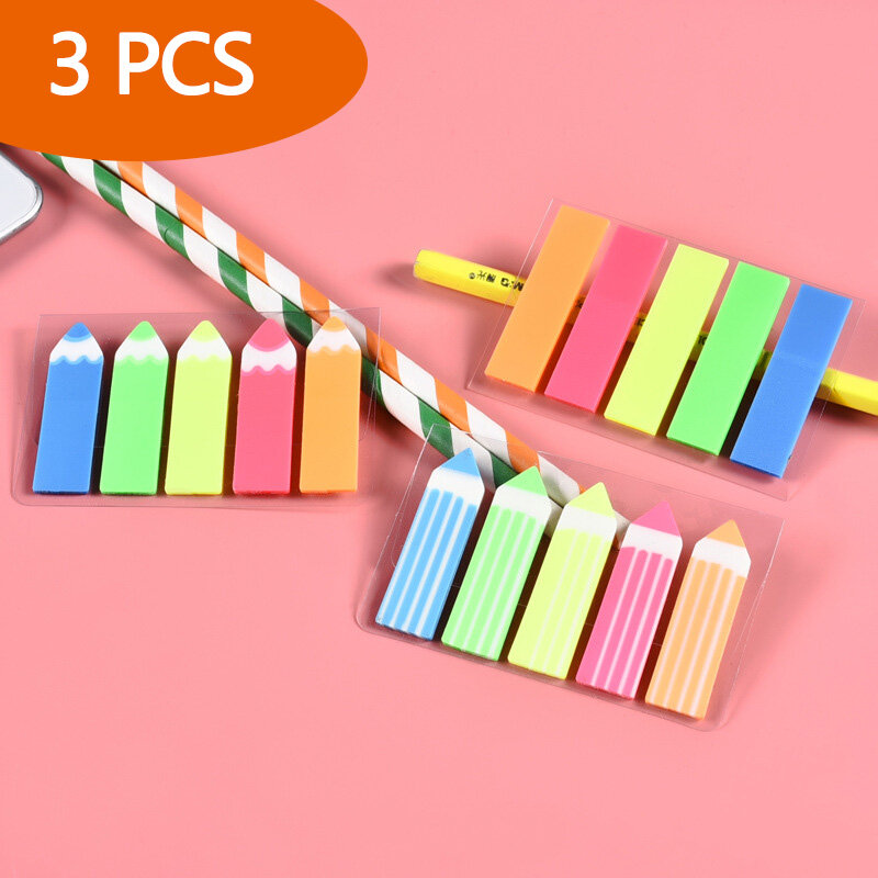 3 gói sổ ghi chú dễ thương, bookmark văn phòng phẩm