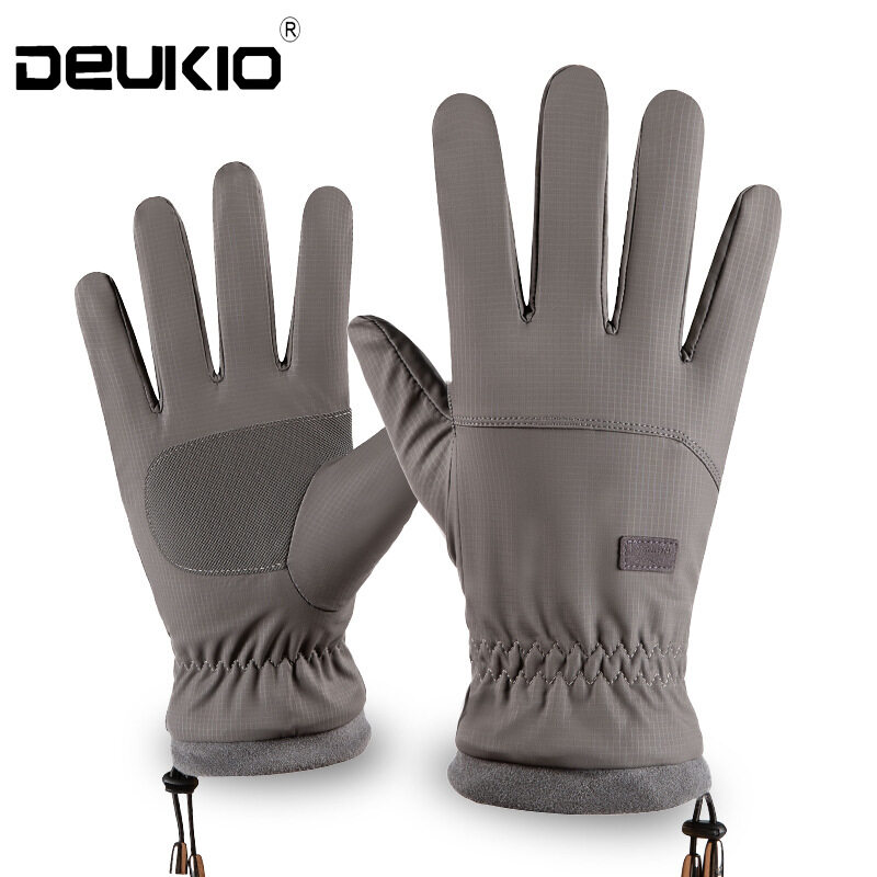 Gloves Winter Waterproof Thermal Fleece Wind rope Full Finger Warm Outdoor