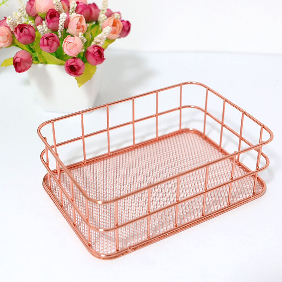 Generic Metal Wire Desk Organiser Office Pen Holder Pot Paper Tray