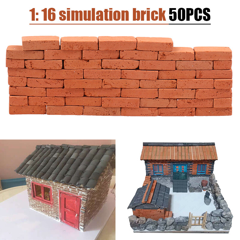 Unvug 50pcs 1 16 Simulation Mini Brick Model Dollhouse DIY Sand Table
