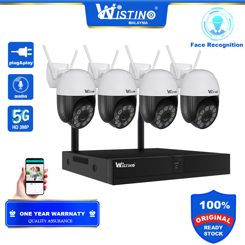 Wistino NVR Kits Plug and Play 4CH FHD 6MP NVR CCTV System HD 6MP IP CAMERA  Wireless Surveillance WIFI Kits P2P Outdoor IR Night Vision Audio Cctv