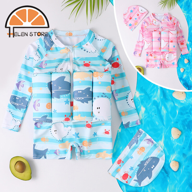 HS children's swimwear girls one piece swimsuit boy surf suit float force swimsuit