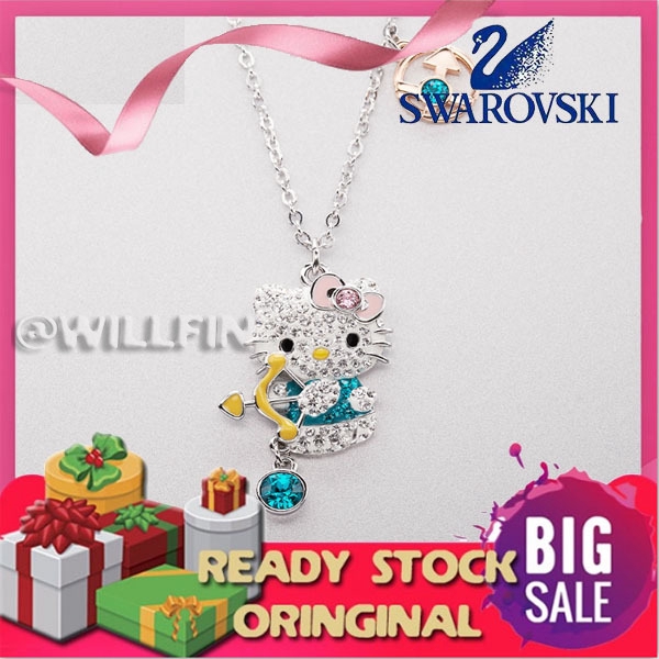 Swarovski Hello Kitty Cute Pink Collar Necklace - Valentine'S Gift