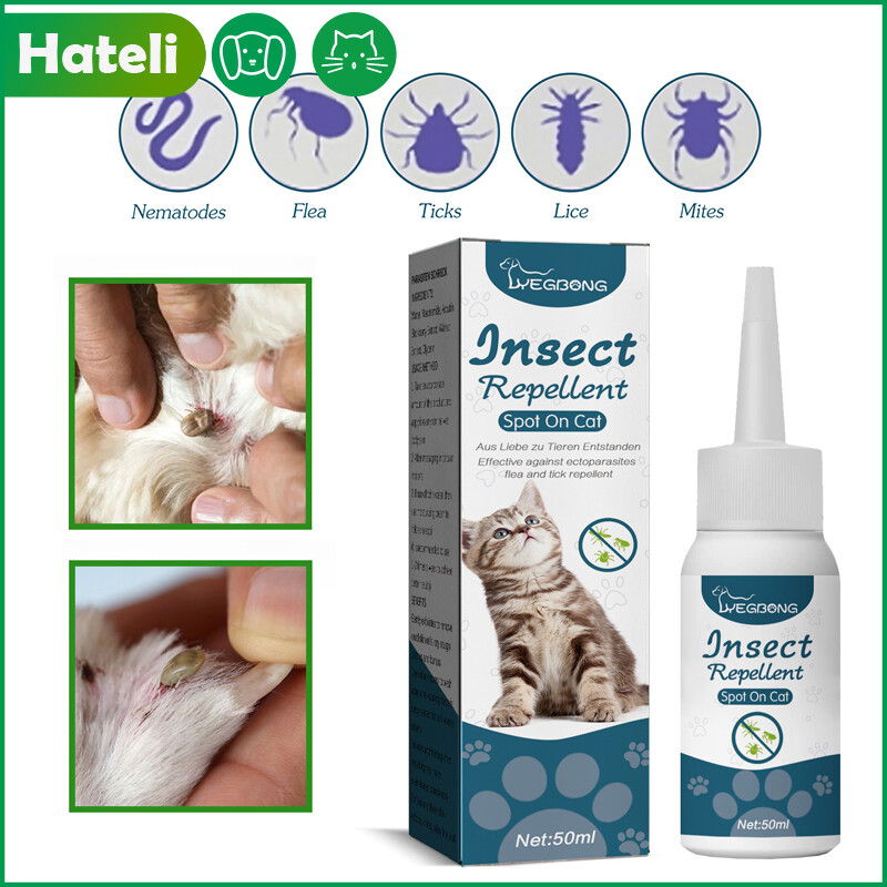 Bọ Chét hateli và thuốc chống bọ chét cho bọ chét chó cưng Mèo Chống bọ chét tự nhiên cho bọ chét tại nhà-Điều trị 50ml