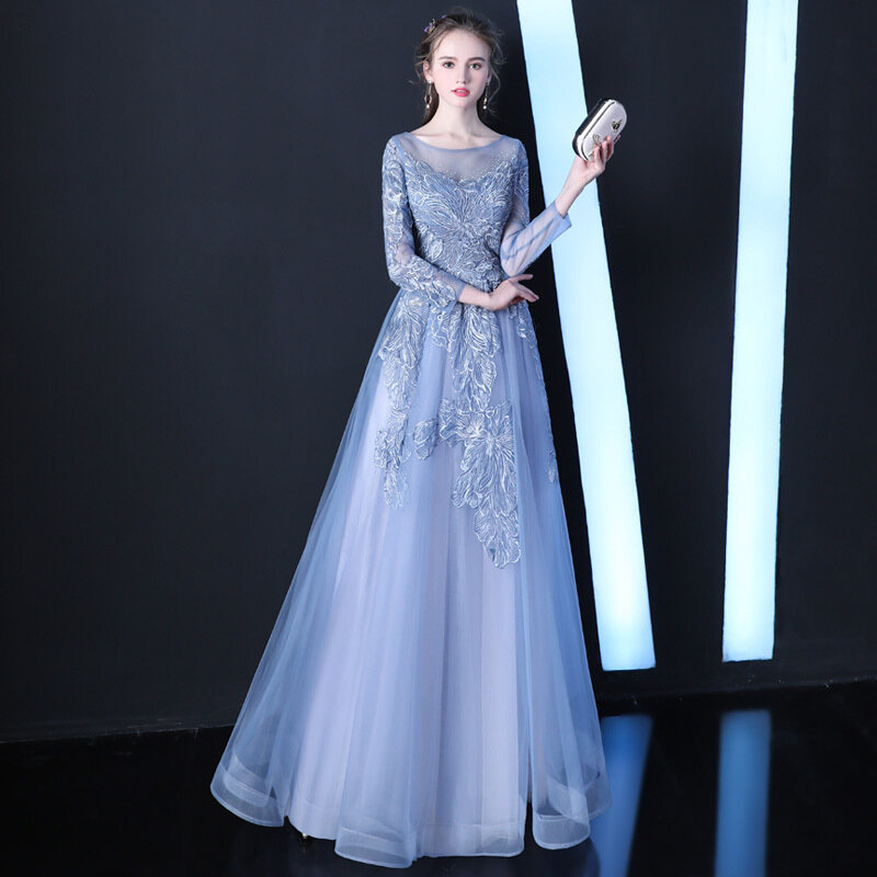 Shop Blue Prom Dress Satin at Better Price Online | Lazada Singapore