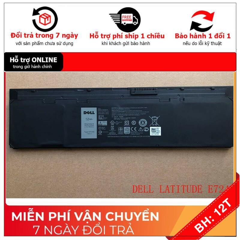 . ⚡️Pin laptop Dell Latitude E7240 E7250 WD52 P22S GVD76 VFV59 J31N7