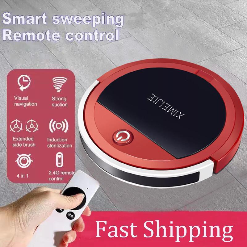 Robot Quét Nhà Tự Động Máy Hút Bụi Quét Nhà Thông Minh Sạc Được, Với Chức Năng Lau Và Tắt Tiếng, Chức Năng Hẹn Giờ, Robot Điều Khiển Từ Xa Máy Hút Bụi, Thích Hợp Cho Lông Thú Cưng, Sàn Cứng, Thảm Sàn Gỗ Cứng