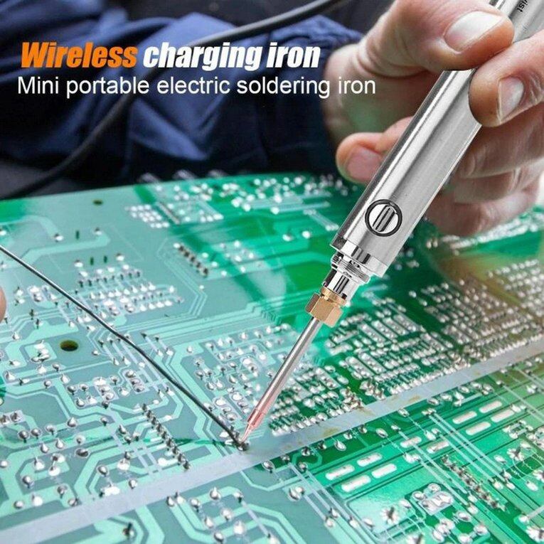 Mỏ hàn không dây chạy bằng pin oh 8w mỏ hàn có thể điều chỉnh nhiệt độ sạc usb dụng cụ sửa chữa hàn ngoài trời