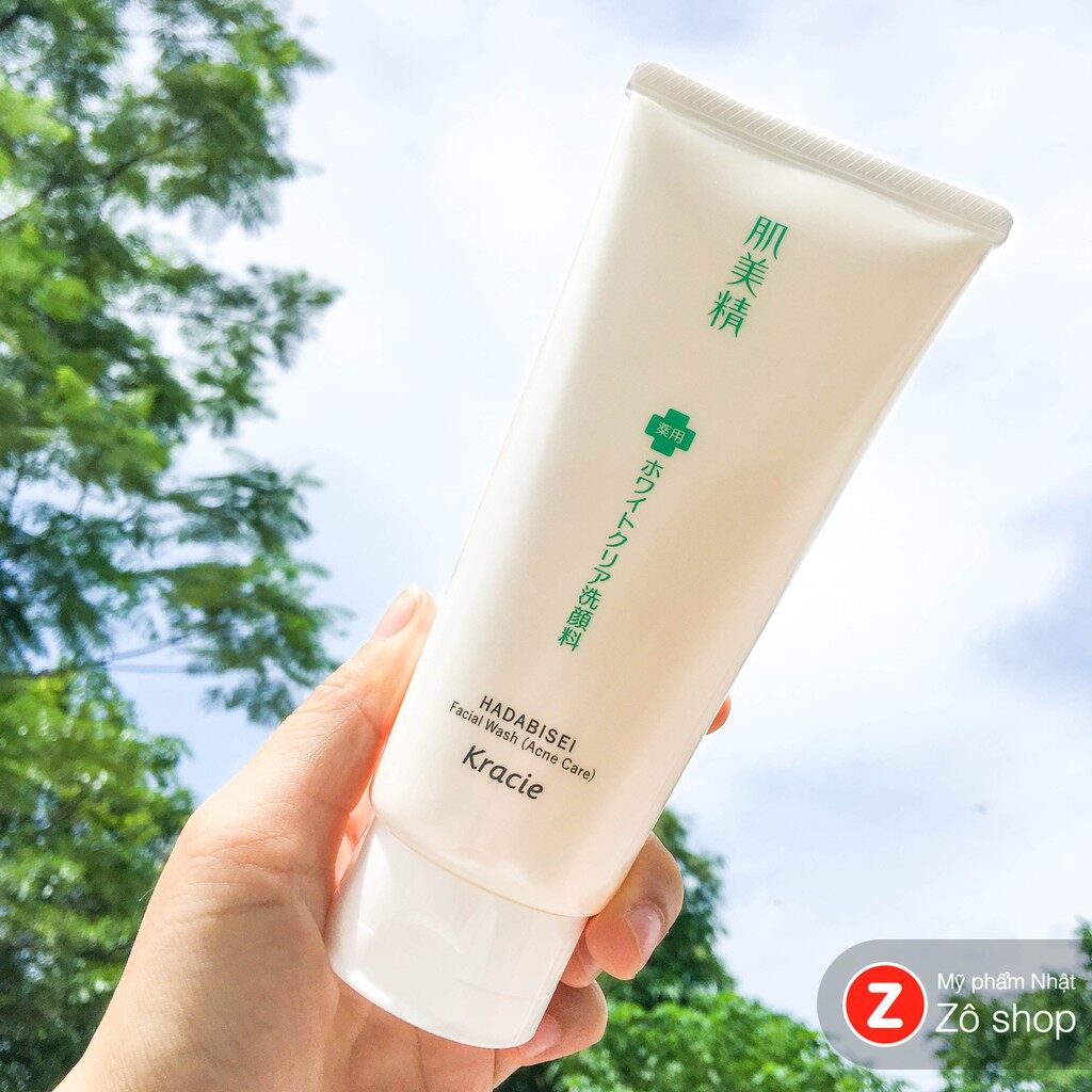 Sữa rửa mặt giảm mụn, dưỡng trắng - Kracie Hadabisei Facial Wash