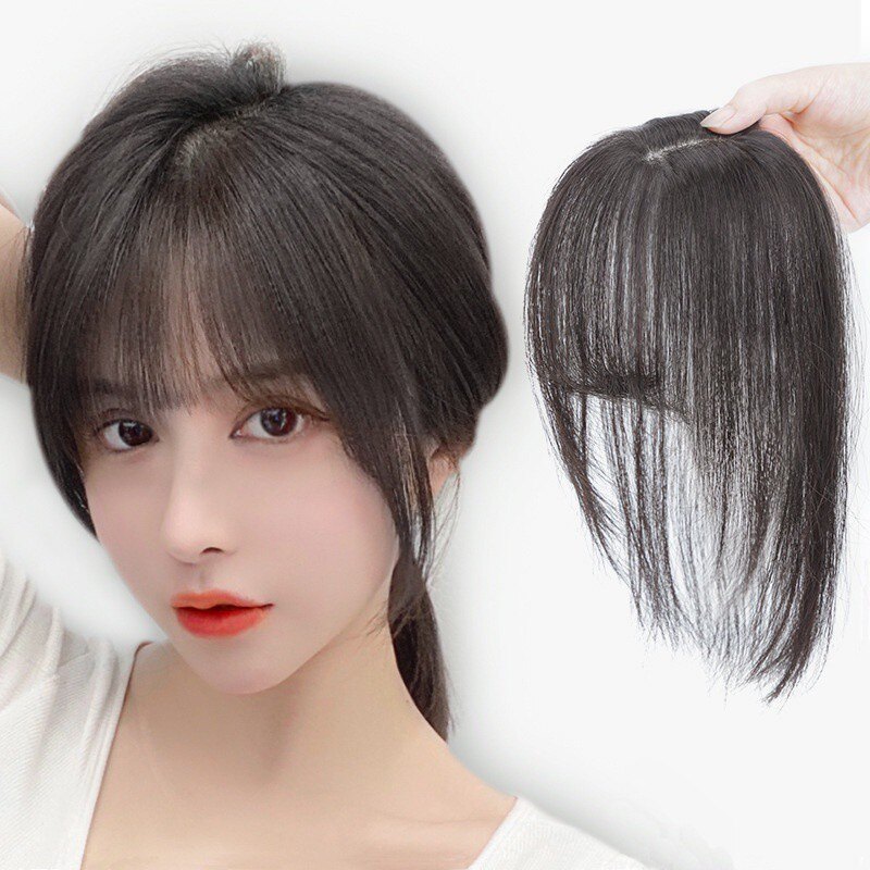 Tóc giả tóc mái kiểu pháp 3d tóc mái chỉnh sửa siêu mặt tóc giả miếng dán tóc giả tóc mái giả kiểu tóc mái nữ nâng mặt bổ sung tóc trên đỉnh đầu tóc giả cho nữ tóc cả đầu