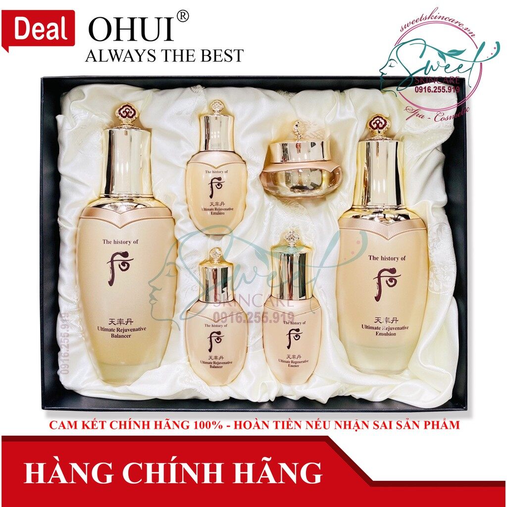 Bộ dưỡng tái sinh da cao cấp Whoo Cheonyuldan Ultimate Rejuvenating Special Set - Whoo Ultimate chông lão hóa, trắng xa, mờ nám