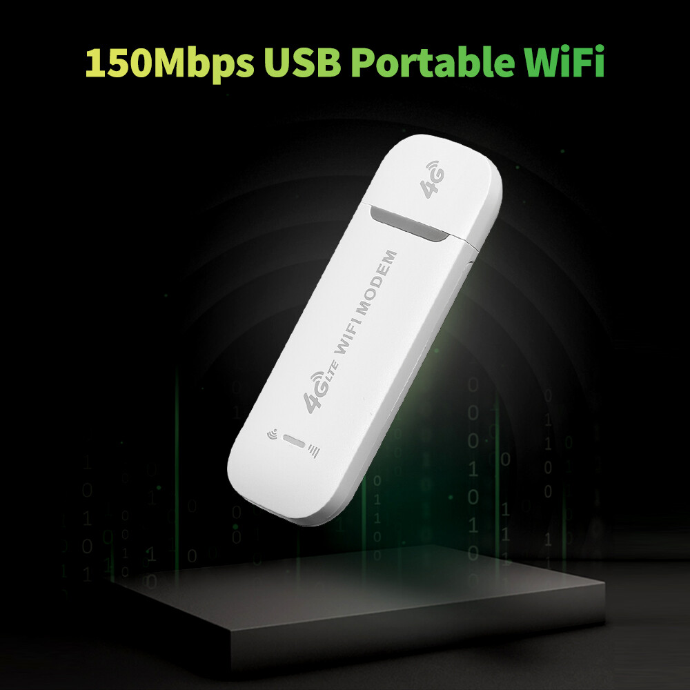 Modem WiFi 4G LTE Dongle USB WiFi Di Động 150Mbps Với Điểm Phát Sóng WiFi Cho Khu Vực Châu Âu Châu Á Và Châu Phi (Màu Trắng)