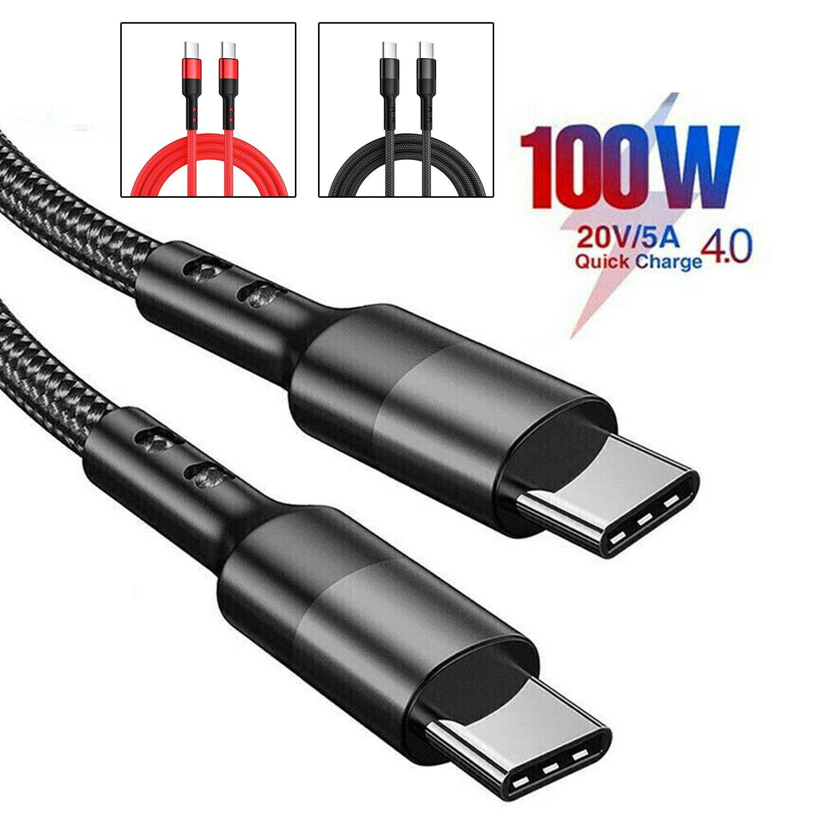 Cáp type c cáp dữ liệu bện cáp type c sang type c cáp sạc nhanh 5a pd 100w