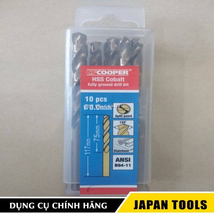 Mũi khoan thép inox 8.0mm cfcooper hcm080 | japan tools