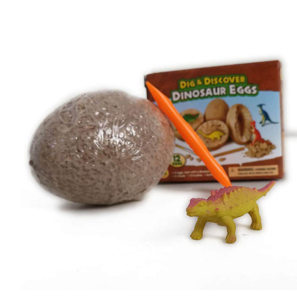 Pawaca 3D Dinosaur Egg Dig Kit Mini Dinosaurs Dig Toys Dino Fossil