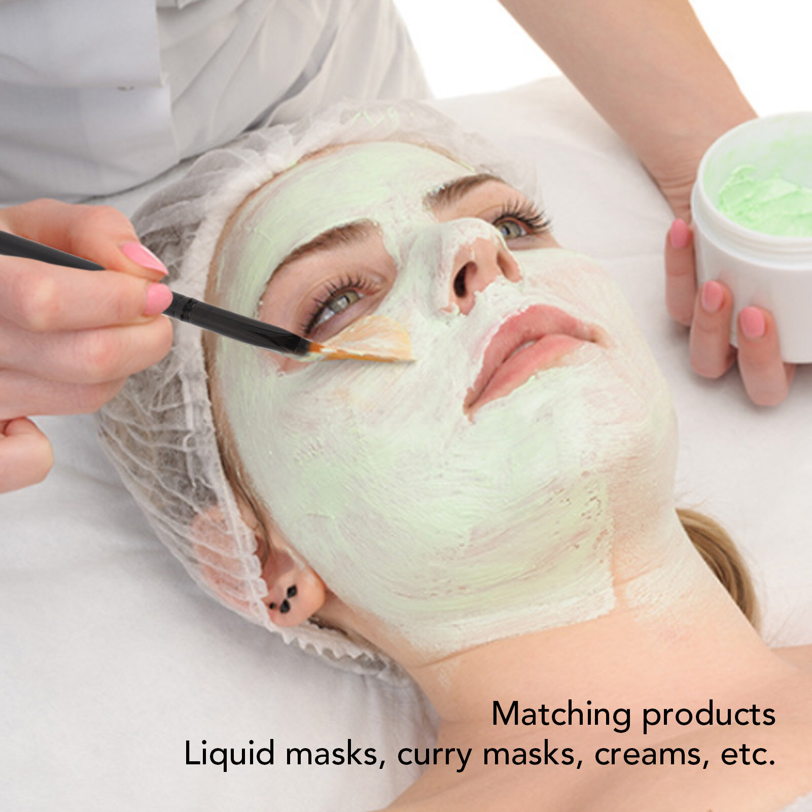 Cọ Quét Mặt Nạ quạt, 5 cái mật độ cao Sợi cọ hình quạt cho mặt nạ cho Glycolic Peel