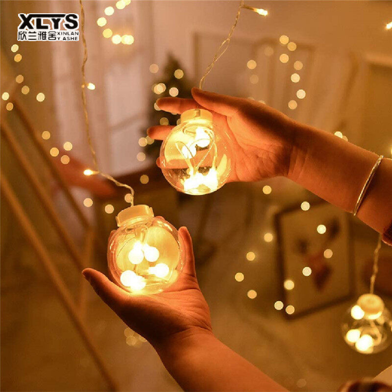 XINLANYASHE Đèn trang trí năm mới, đèn LED, lửa, lửa, lửa, nhân sự, bữa tiệc quyền lực, ăn uống, phá vỡ, trang trí, trang trí, nhà, laboa Đèn LED mặt trời Đèn trang trí sao Trang trí năm mới đèn Giáng sinh Trang trí phòng