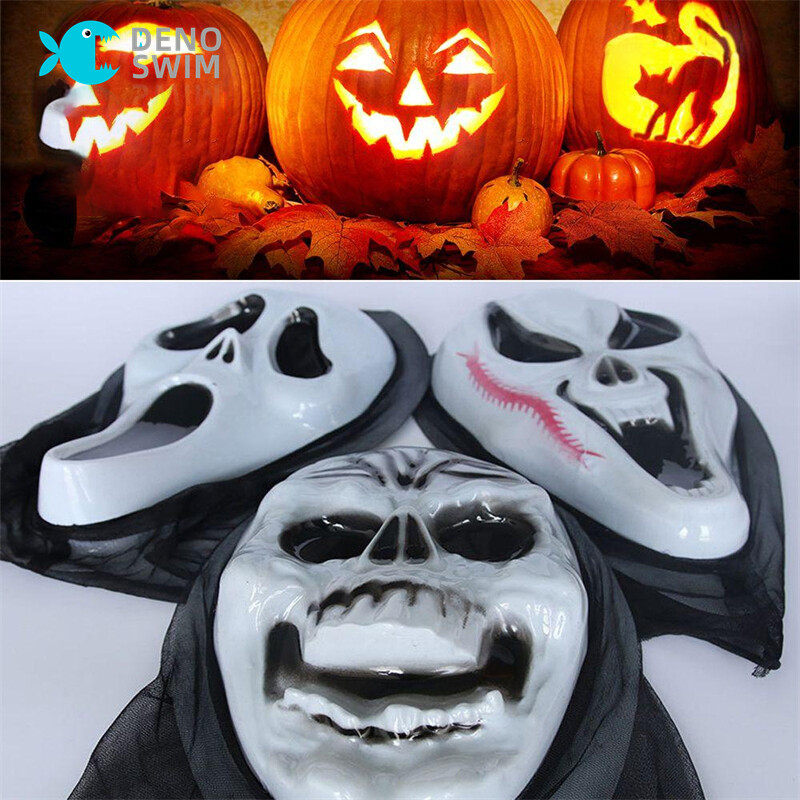 DENOSWIM Kids Halloween Horror Ghost Face Mask Movie Death Is Coming
