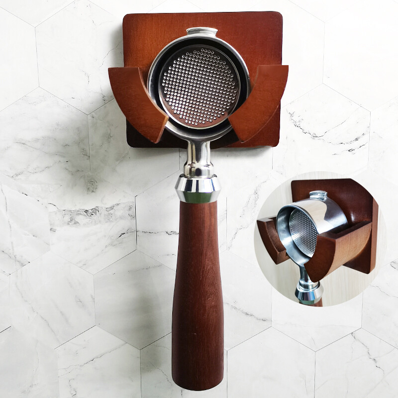Giá treo tường bộ lọc cà phê di động 51mm/53mm/54mm/58mm giá treo bộ lọc cà phê espresso gỗ giá treo tường dụng cụ cà phê