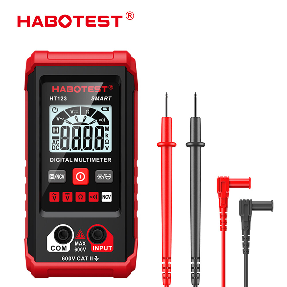 Habotest HT123 dụng cụ kiểm tra đồng hồ vạn năng kỹ thuật số không tiếp xúc vôn kế thông minh AC/DC