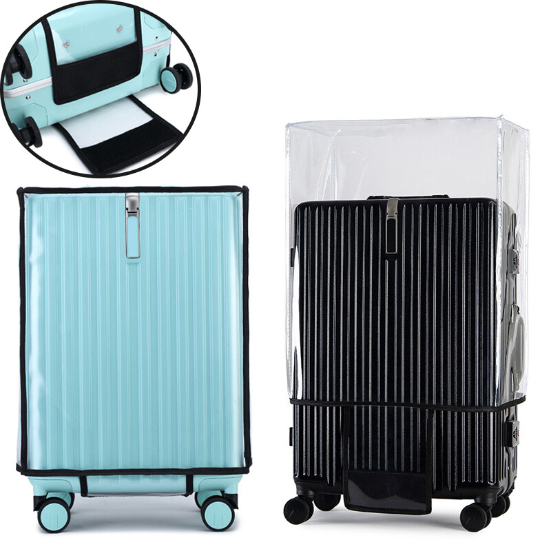 1 chiếc vỏ bọc trong suốt toàn bộ vỏ bảo vệ hành lý dày bảo vệ vali vỏ bọc vali pvc vỏ bọc vali kéo