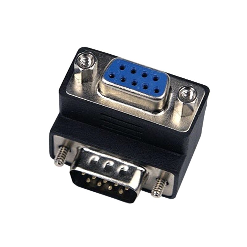 Twsldf đầu nối bộ chuyển đổi 9 chân vga 90 độ db9pin bộ chuyển đổi nối tiếp db9 rs232 db9p đực sang cái