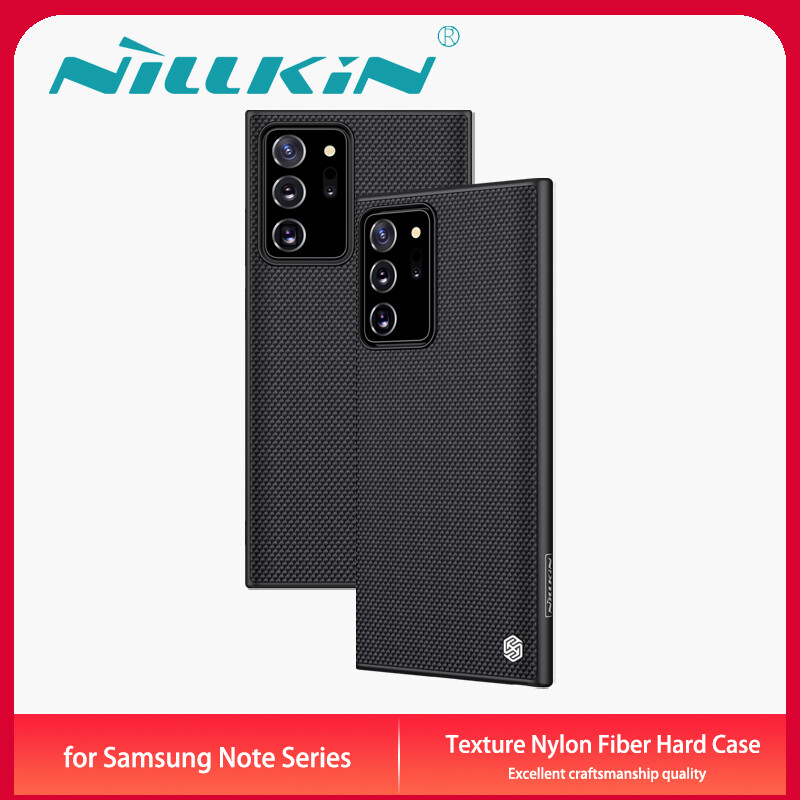 Nillkin cho Samsung Galaxy Lưu Ý 20 Siêu Trường Hợp Kết Cấu Trường Hợp Khó Khăn Bền Nylon Sợi Tuyệt Vời Nghề Thủ Công TPU + lưng chống sốc PC Bìa Tất Cả Các Góc Ốp bảo vệ điện thoại vỏ ốp lưng Cho Samsung Note 20/10 +/10