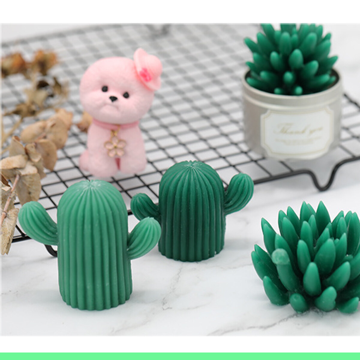 Generic Succulent Cacti Mold Moulds DIY Craft Soap Molds Plaster