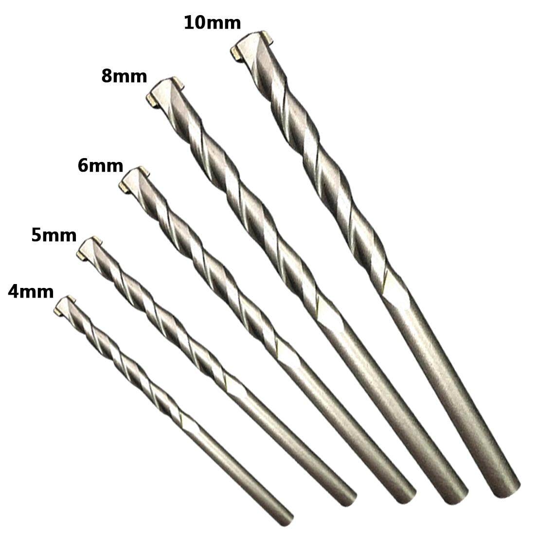 Round Shank Spiral Flute Rotary Masonry Drill Bits Set 4 5 6 8