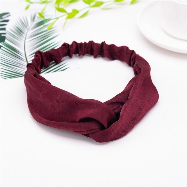 แฟชั่นผู้หญิงหญิงฤดูร้อน Bohemian ผมพิมพ์ Headbands Vintage ผ้าโพกศีรษะไขว้ผ้าพันคอ Bandanas HairBands อุปกรณ์เสริมผม