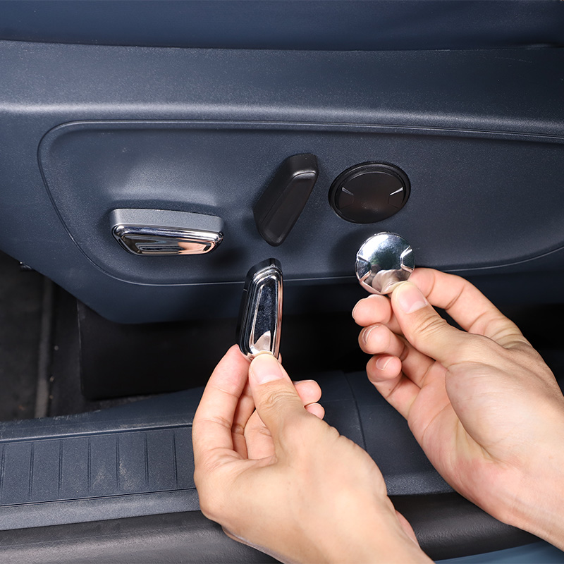 Untuk Ford maverick 2022 kereta nút điều chỉnh mép ghế vỏ bọc trang trí các bộ phận ABS bóng nội thất phụ kiện núm 3 cái