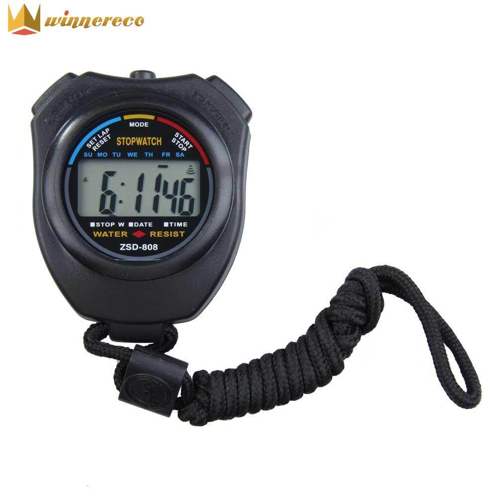 Digital Running Timer With Strap Sports Stopwatch Counter Chronograph ราคา 58 บาท*ส่งฟรี