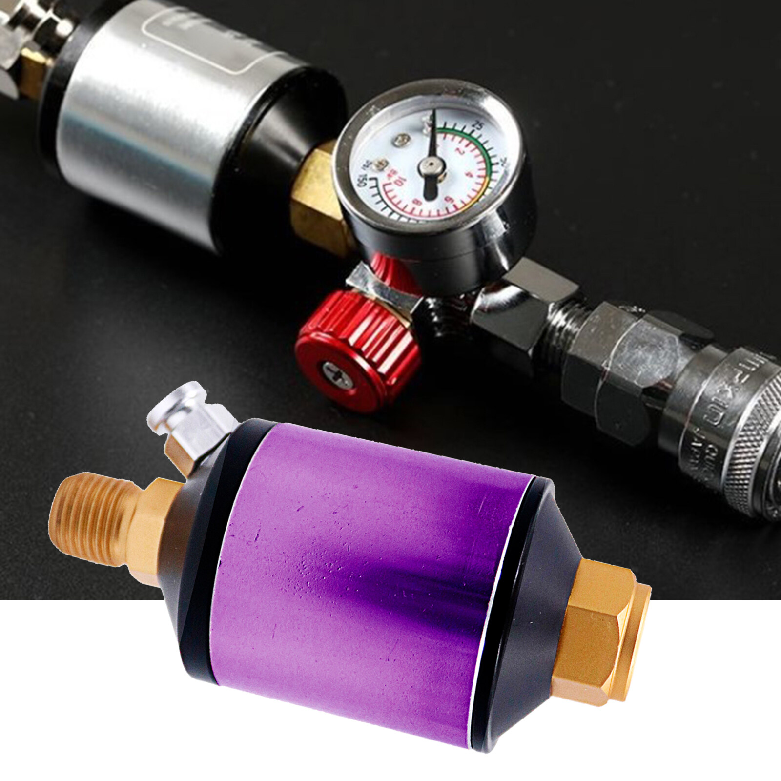 Flameer AFC Air Pressure Regulator Oil Water Separator Trap Filter Airbrush Compressor 