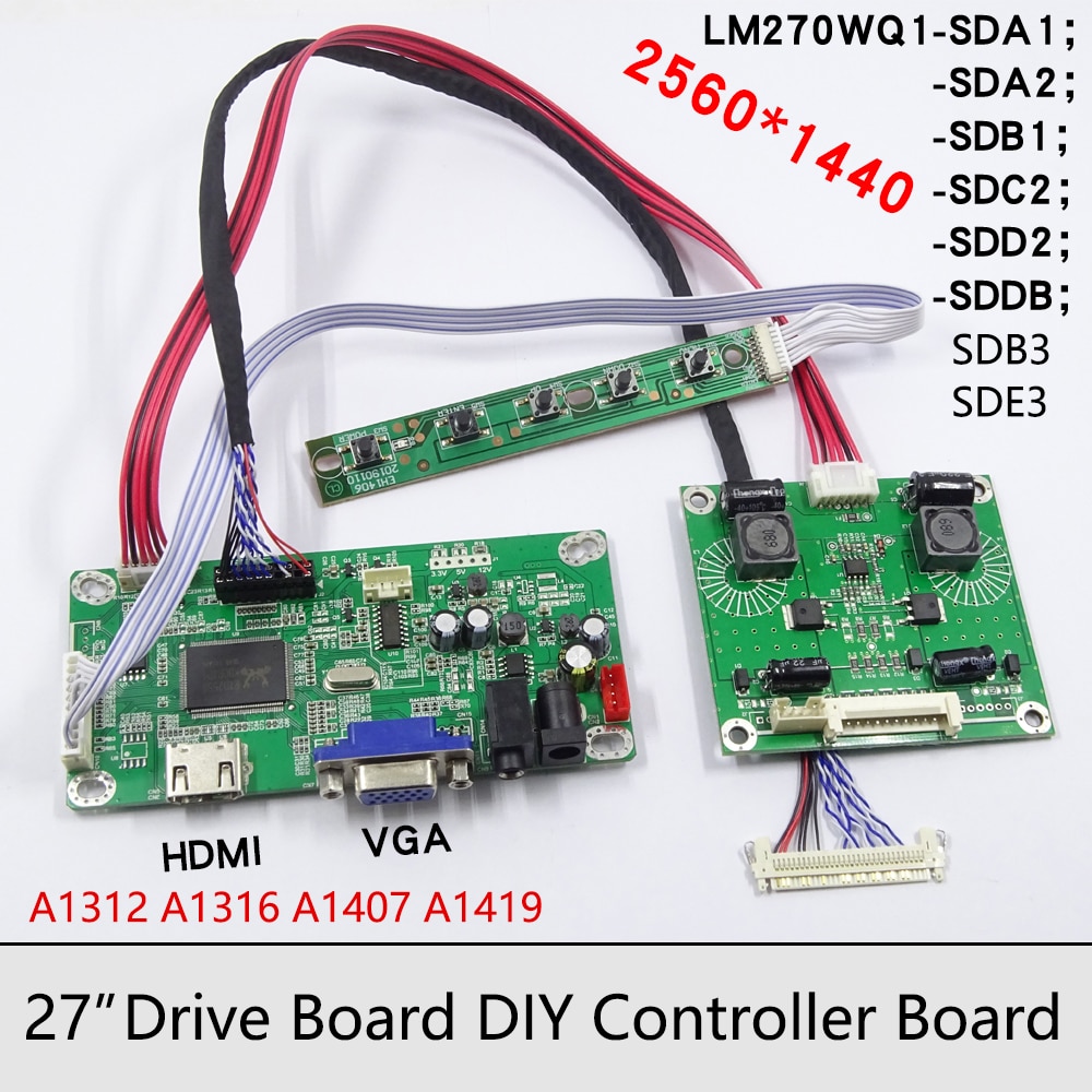 {: hồi 》: 27 ''imac a1312 a1316 a1407 2k bộ điều khiển lcd bảng điều khiển màn hình hiển thị kit cho lm270wq1 a2 c2 e3 b1 b3 màn hình thử nghiệm mainboard