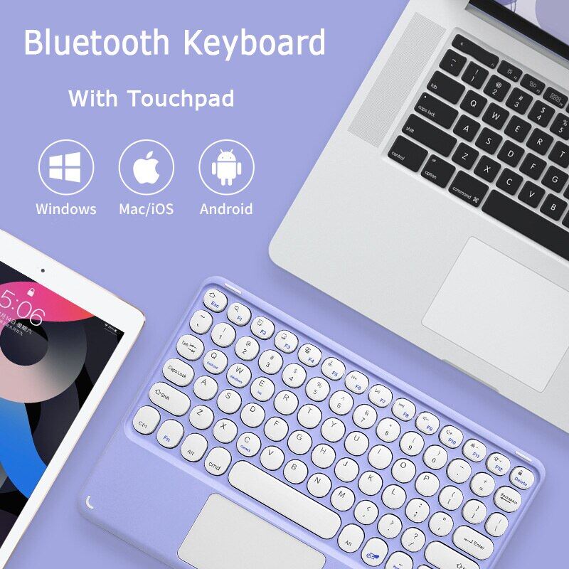 Bàn phím không dây bluetooth với bàn di chuột bàn phím cảm ứng công thái học bàn phím máy tính để bàn chơi game văn phòng mini có đèn nền cho android windows máy tính bảng