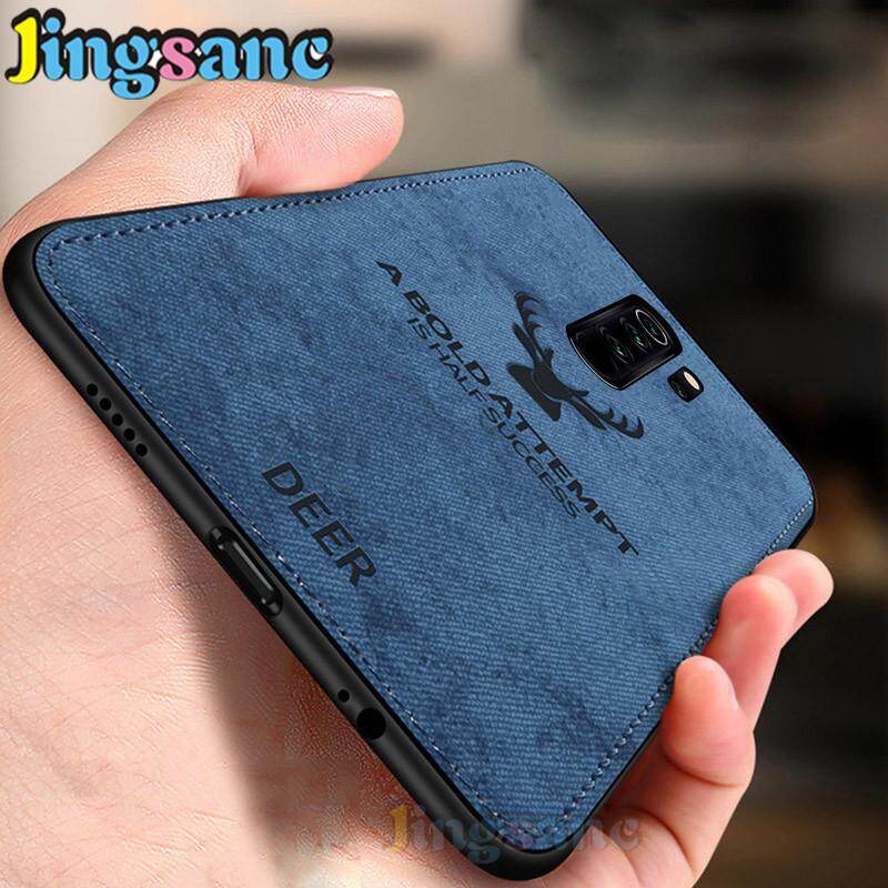 Ốp Điện Thoại Jingsanc Xiaomi Redmi Note 8/Redmi Note 8 Pro Ốp Lưng Siêu Mỏng Bằng Vải Lanh TPU Kết Hợp Thiết Kế Hình Nai Sừng Tấm Chống Sốc Mềm