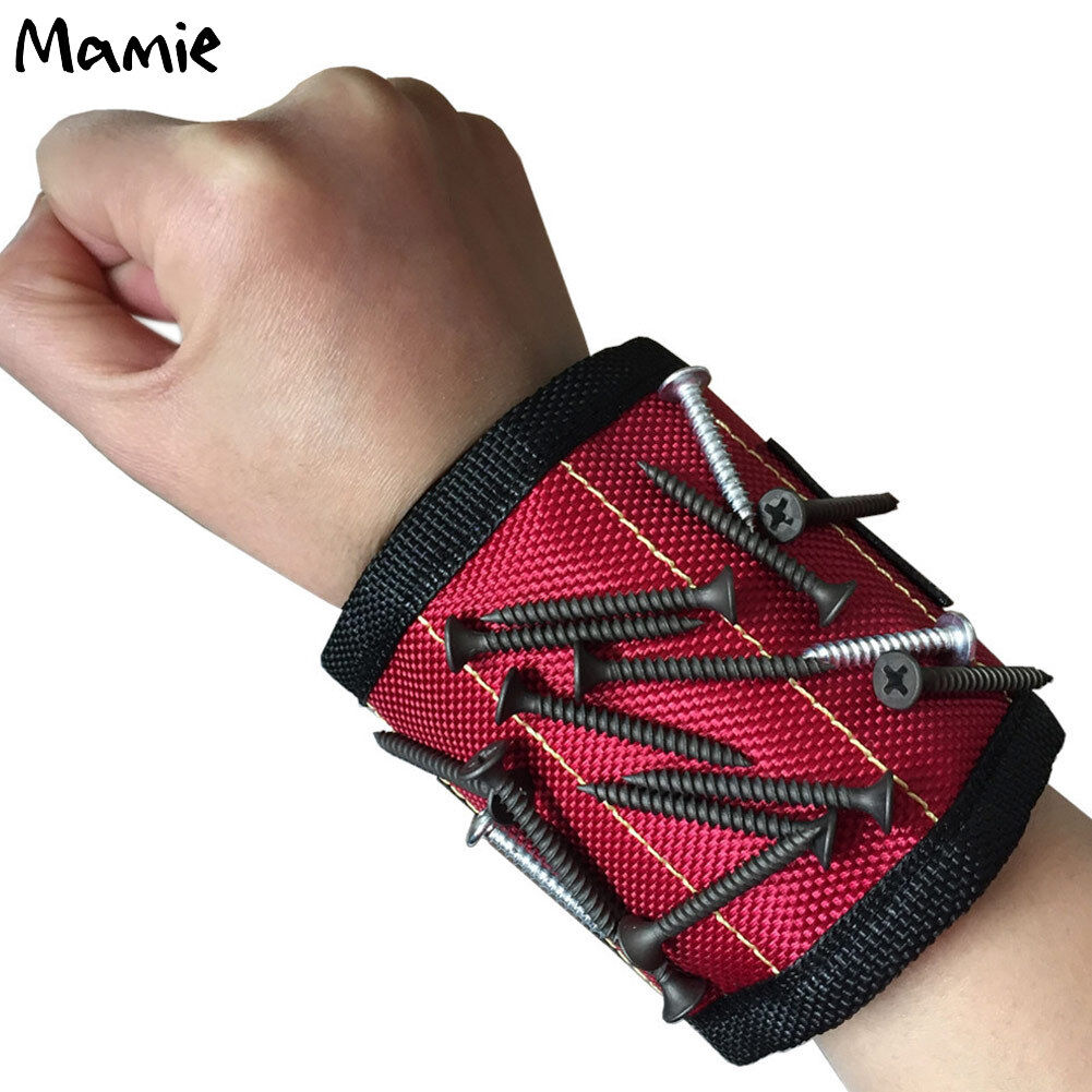 Mamie dụng cụ giữ dây đeo cổ tay nam châm mạnh mũi khoan đinh vít cho nam phụ kiện người siêng năng cha dụng cụ giữ nam châm mạnh dây đeo cổ tay nam châm tự làm bền bỉ dễ mang theo đinh