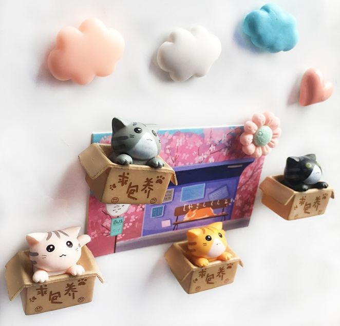 4Pcs 3D Cat Refrigerator Magnet Paste Sticker ราคา 89 บาท*ส่งฟรี