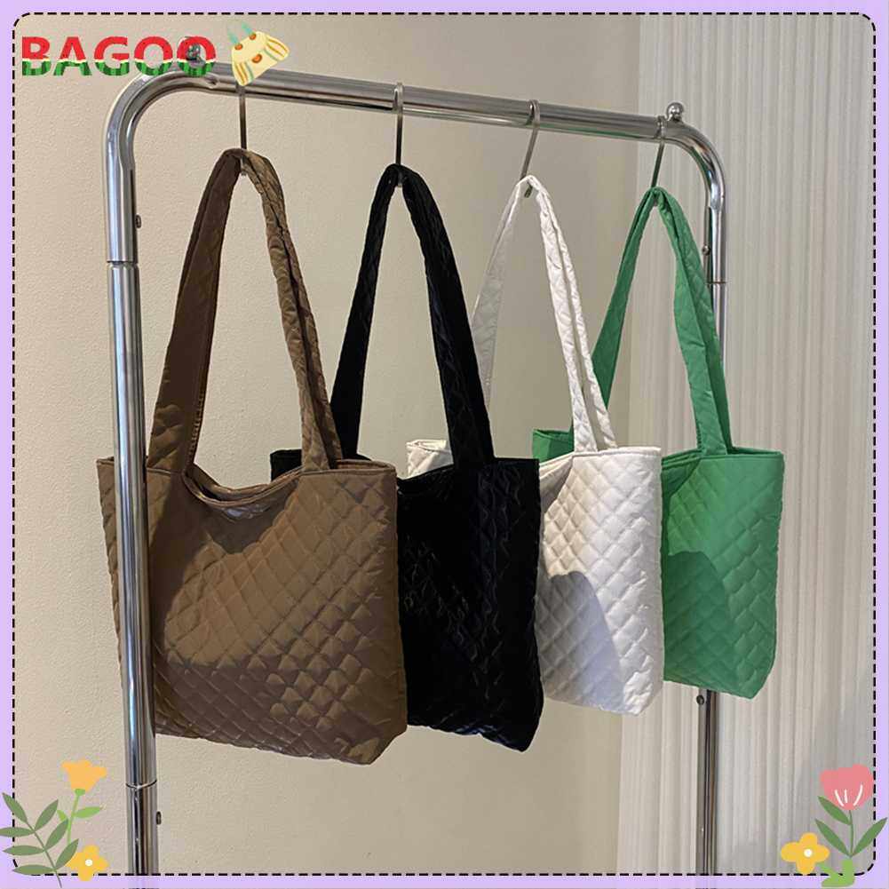 Túi lót cotton lưới cho nữ túi xách nữ thu đông túi tote màu trơn bằng nylon lưới hình thoi