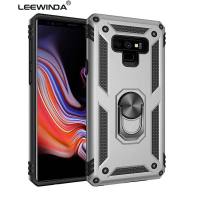 LEEWINDA Dành Cho Samsung Galaxy Note 9 Trường Hợp Điện Thoại Ốp Lưng Cao Cấp TPU Chống Sốc + PC Giá Đỡ Xoay 2 Trong 1 360 Độ Ốp Lưng Có Vòng