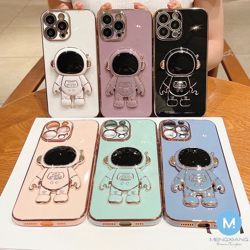 Ốp Lưng Cứng Chống Sốc Sang Trọng Cho iPhone 6 6S 7 8 Plus X XS XR SE 2020 Ốp Lưng Điện Thoại Trong Suốt Bảo Vệ Ống Kính Máy Ảnh Bằng Silicon Hình Vuông Mạ