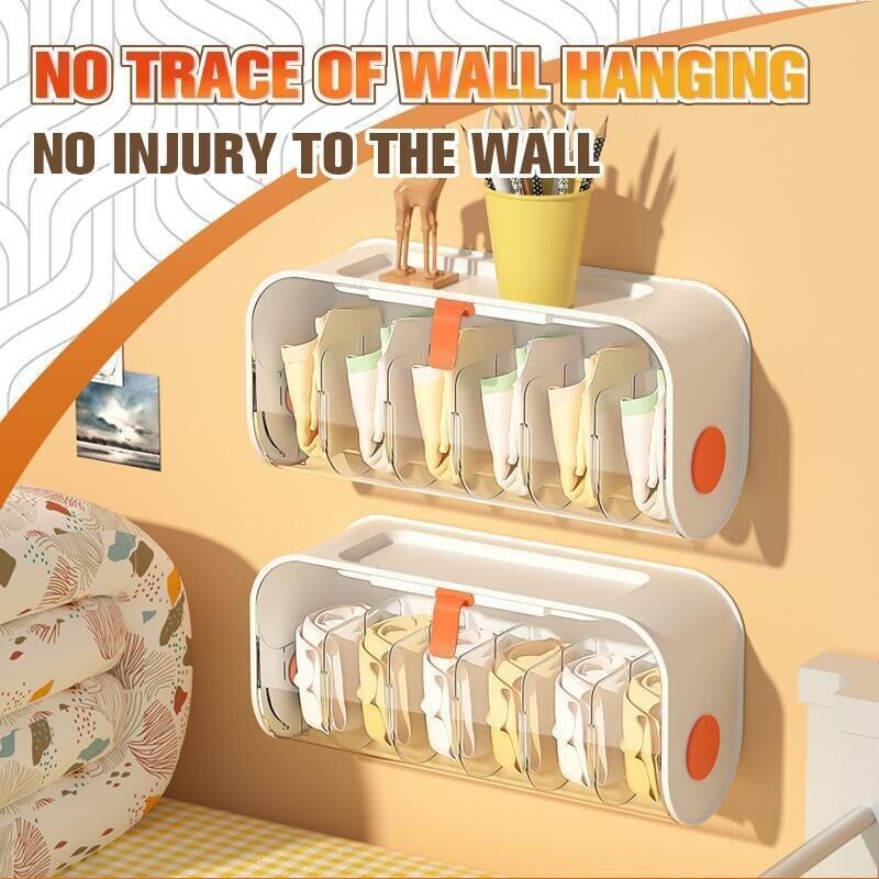 Hộp Đựng Đồ Lót Trong Suốt Hộp Đựng Vớ Gắn Tường Hộp Đựng Đồ Tạo Tác Nhiều Ngăn Ba Trong Một Đục Lỗ Hộp Đựng Ngăn Kéo Tủ Quần Áo Để Đựng Đồ Lót