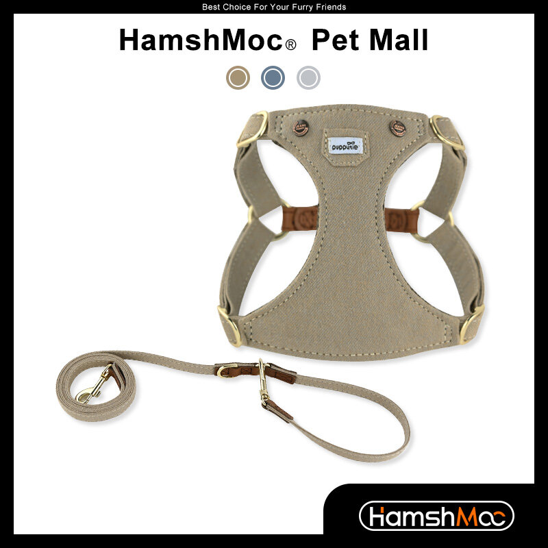 HamshMoc Adjustable Dog Harness and Leash Set Comfortable Pet Harness Durable Multifunctional Leash for Small Medium Dogs ราคา 840 บาท*ส่งฟรี