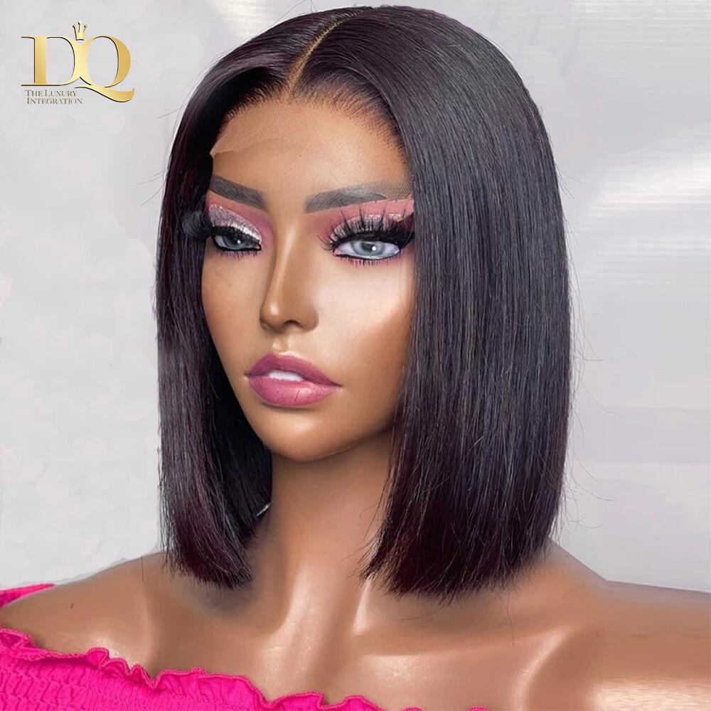 T part bob lace front human hair wigs for women 10-18inch brazilian straight short bob 13x1 lace human hair wigs