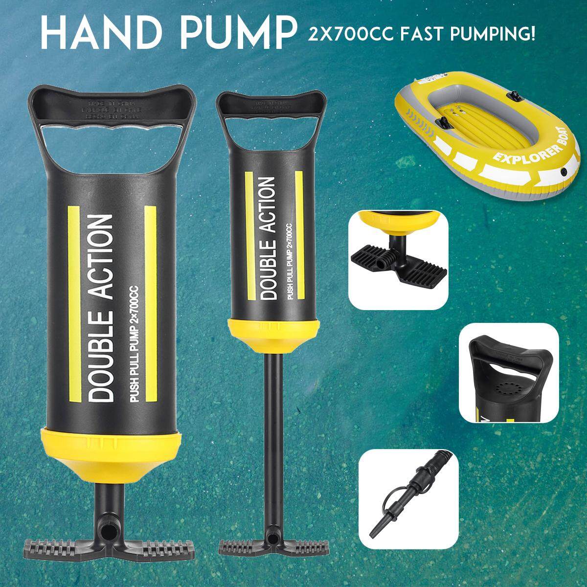 Generic 700CC Hand Air Manual Double Quick Pump For Inflatable Boat