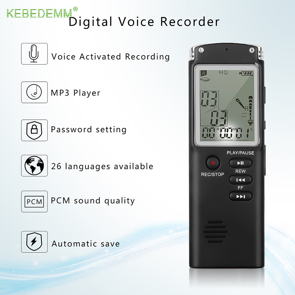 Kebedemm máy ghi âm chuyên nghiệp usb máy phát mp3 wav máy ghi âm phỏng vấn âm thanh kỹ thuật số thiết bị ghi âm giọng nói 8gb 16gb 32gb