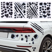 Realistic 3D Bullet Hole Car Sticker - Waterproof Decal