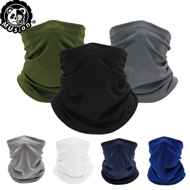 Musion - Mesh Fabric Sport Headband Quick-Drying Buff Anti Dust UV Bandana Head Scarf Face Scarf for Riding Motorcycle Bicycle Fishing ราคา 39 บาท*ส่งฟรี