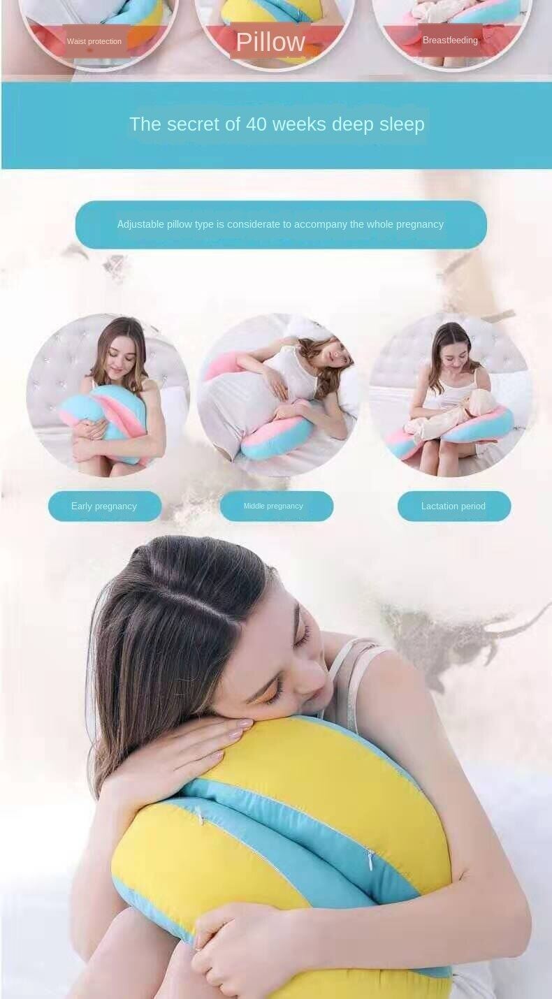 Pillow for pregnant women, waist protection side pillow, multi-function pillow, U-shaped pillow, side lying abdomen support pillow, sleeping artifact, pregnancy supplies